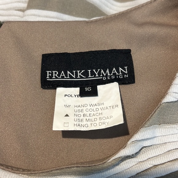 Franklyman design USA cream  white stretch dress - Picture 8 of 9